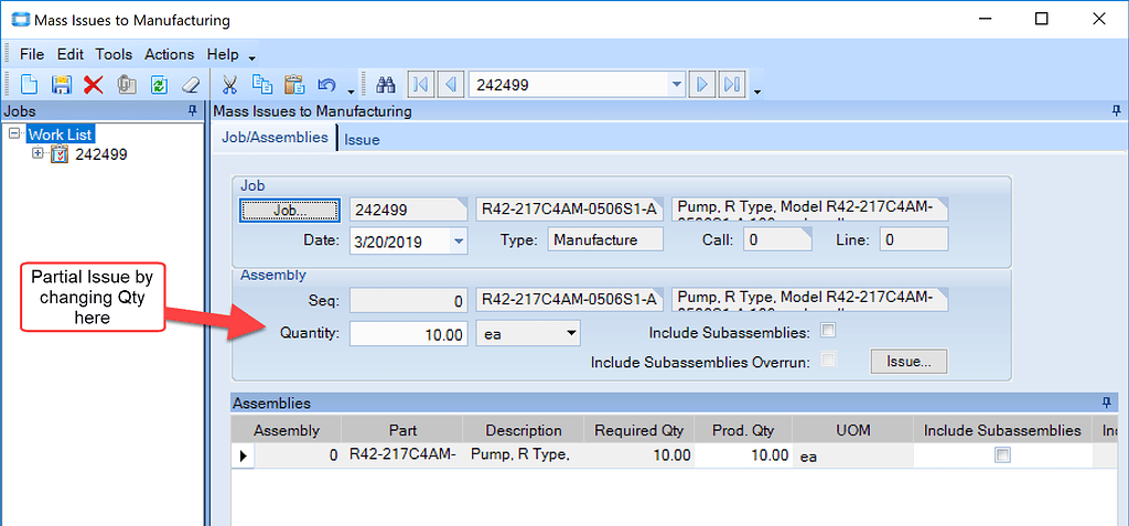 datix erp & crm blog | manufacturing issues Images... Mass Issue to Job - Partial issues - Epicor ERP 10 - Epicor User Help Forum
