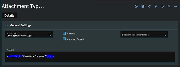 Attachment Type Maint