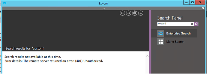ESearch error