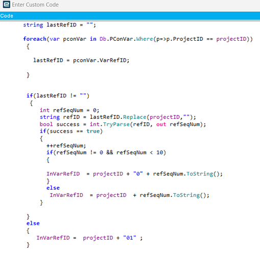 Post Processing Custom Code 2