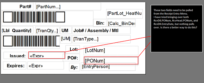 iss matl label issue epircor forms