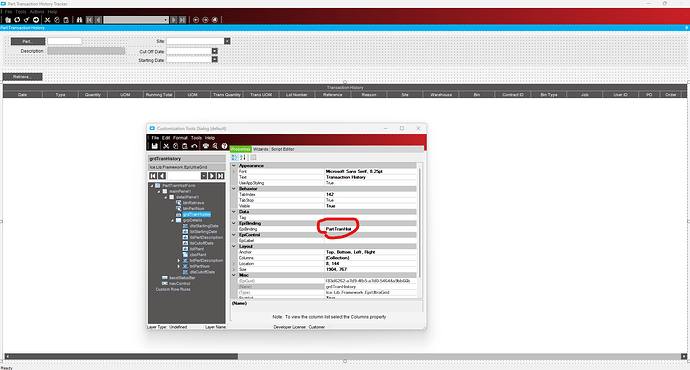 Part TranHist EpiBinding