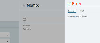Memos - Possible to Move / Hide Delete Button? - Kinetic ERP - Epicor ...