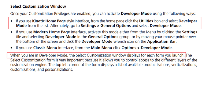 Customization Documenation Reference