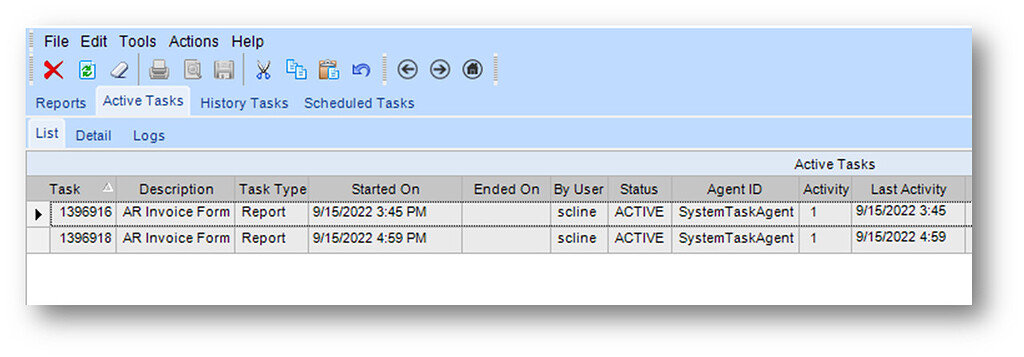 Report hangs in System Monitor as "ACTIVE" - Kinetic ERP - Epicor User ...