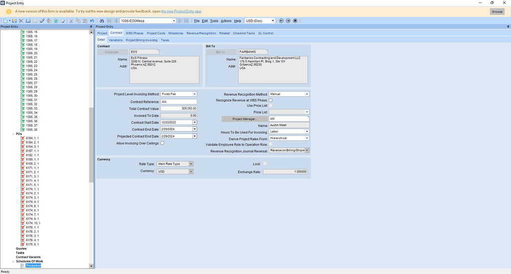 Project Invoice Preparation not preparing invoice's - Kinetic ERP ...