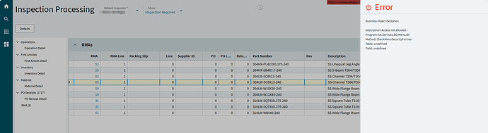RMA error - Kinetic ERP - Epicor User Help Forum