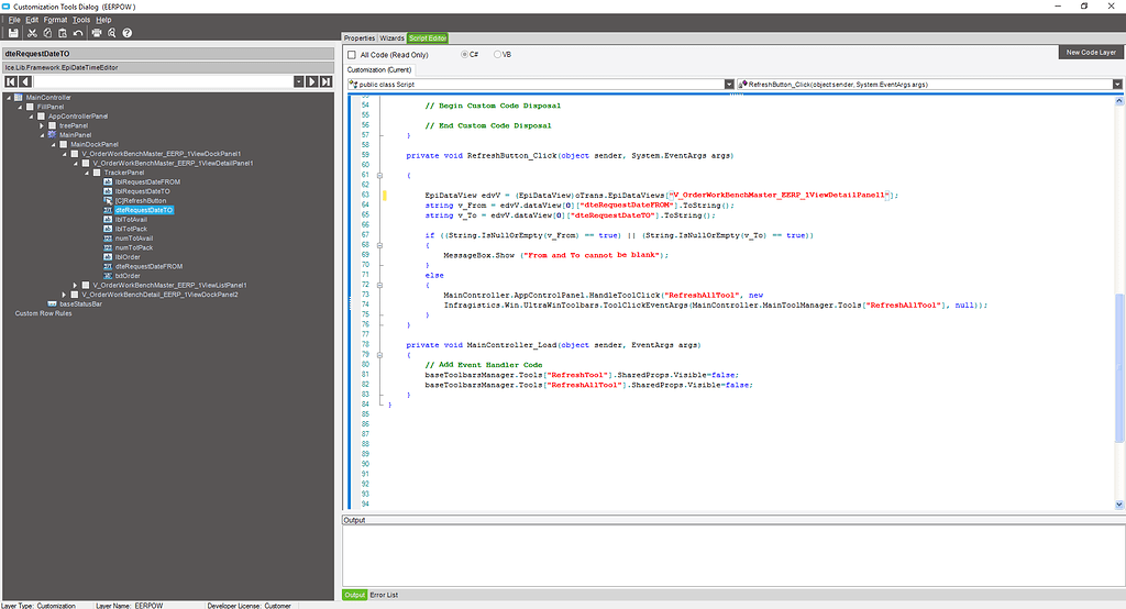 Incode Erp 10 Customise dashboard code - Epicor ERP 10 - Epicor User Help Forum
