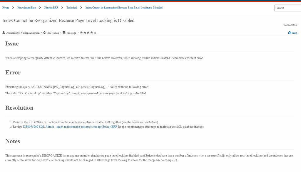 Page Level Error Example Disabled Page Level Locking on almost all indexes ... why? - Kinetic ...
