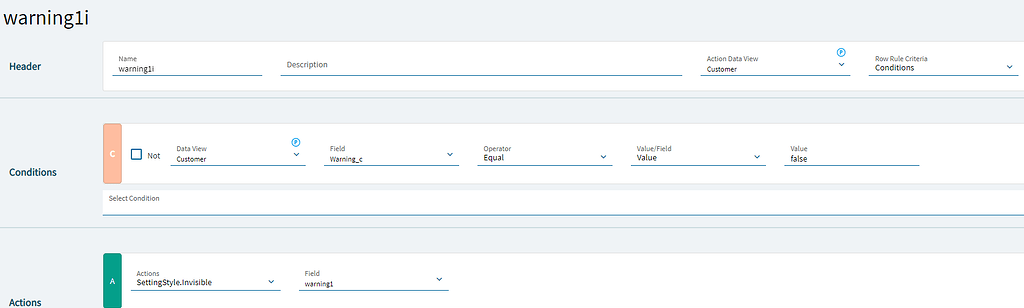 I can make field invisible with a rule but how do I make it visible in ...