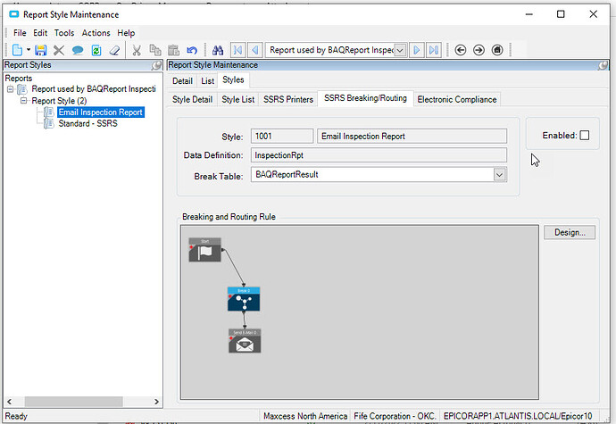 SSRS Breaking Routing Tab