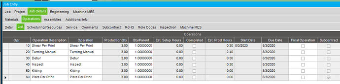 Job Operation Start Date Null