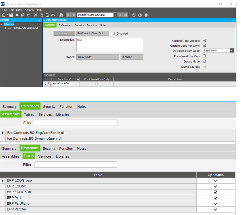 Creating my first function - Kinetic ERP - Epicor User Help Forum