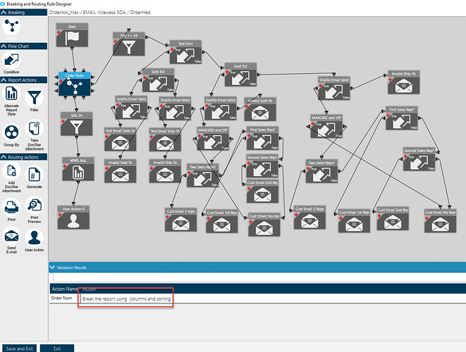Existing Break Routing -- Break fields not visible