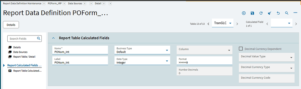 Report Data Definition Report Table Calculated Field - Kinetic ERP ...