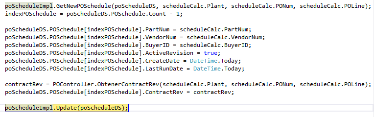 E10.2.200 -> POSchedule -> GetNewPOSchedule -> Update. ERROR UOM ...