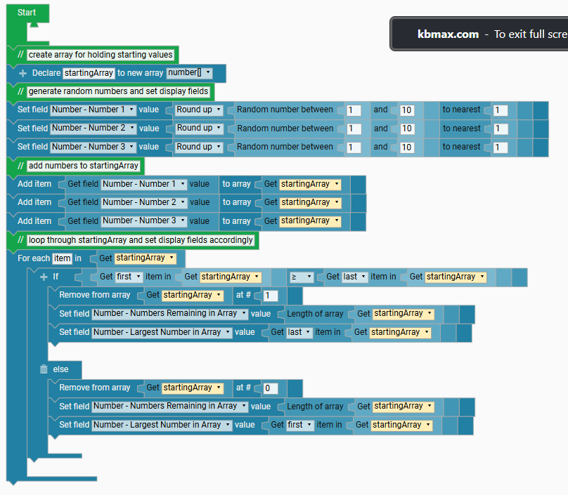 Largest value in an array. MAX()? - CPQ (KBMax) - Epicor User Help Forum