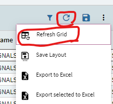 Refresh Grid Image Can I reuse built in 'Refresh Grid' to set up a refresh button on grid ...