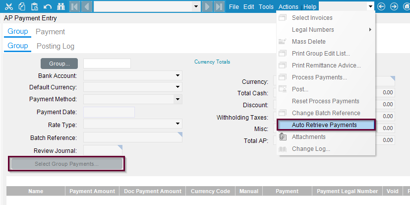 Payment Entry invoice selection workflow - Kinetic ERP - Epicor User ...