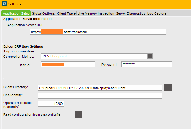 PDT settings (options)