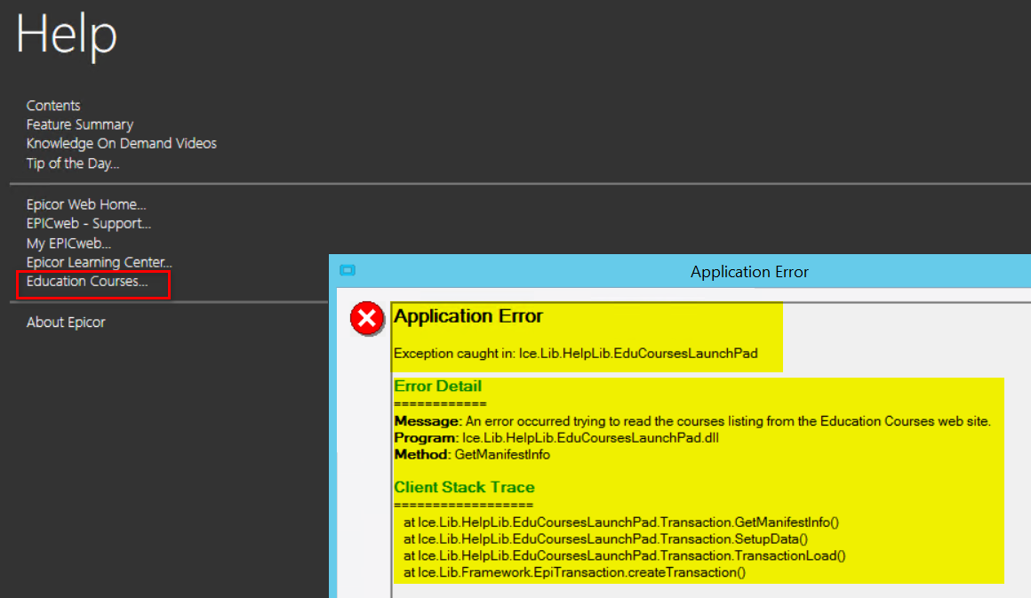 Epicor Education Course ERP Epicor User Help Forum