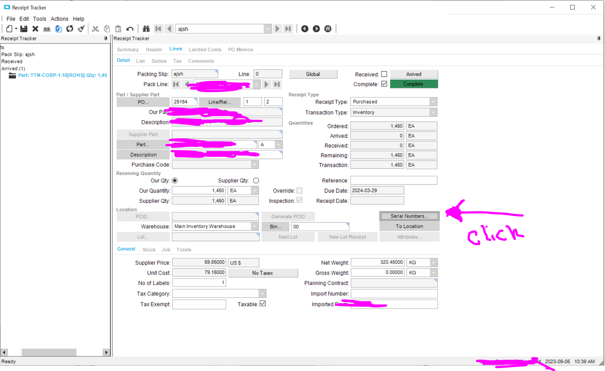 Add Serial Number's info at the time of generation of Serial Number ...