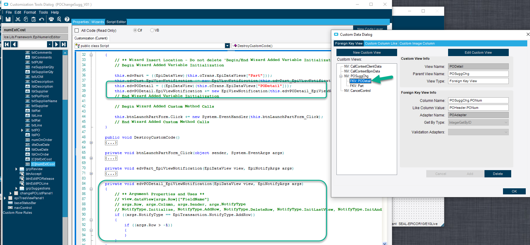 Po Input Screen Change PO Suggestions Screen Customization - Line Value - Epicor ERP 10 ...