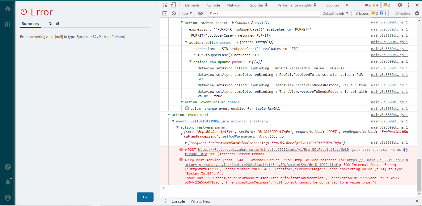 Error code - Kinetic ERP - Epicor User Help Forum