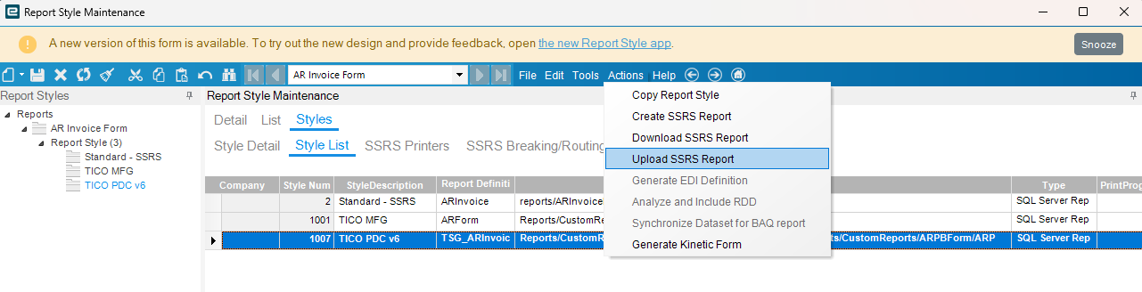 Cannot upload Report Style in classic - SSL error - Kinetic ERP ...