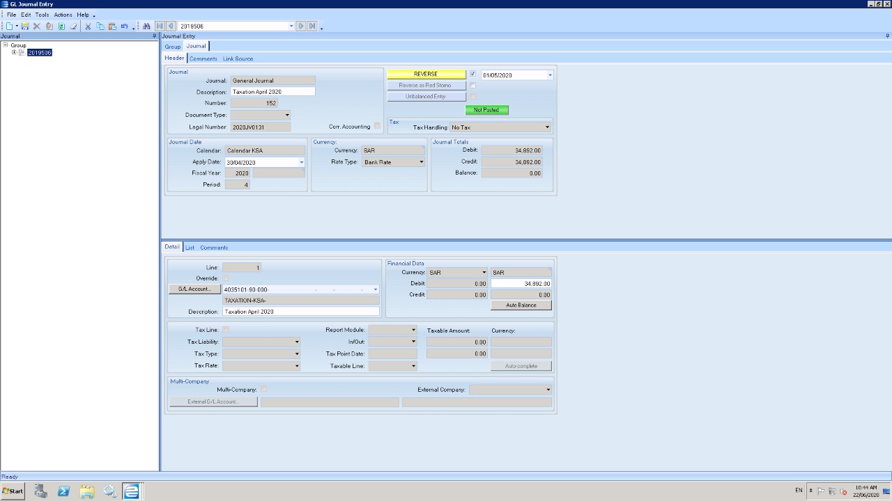 Journal Entry Posting Error - Epicor ERP 9 - Epicor User Help Forum